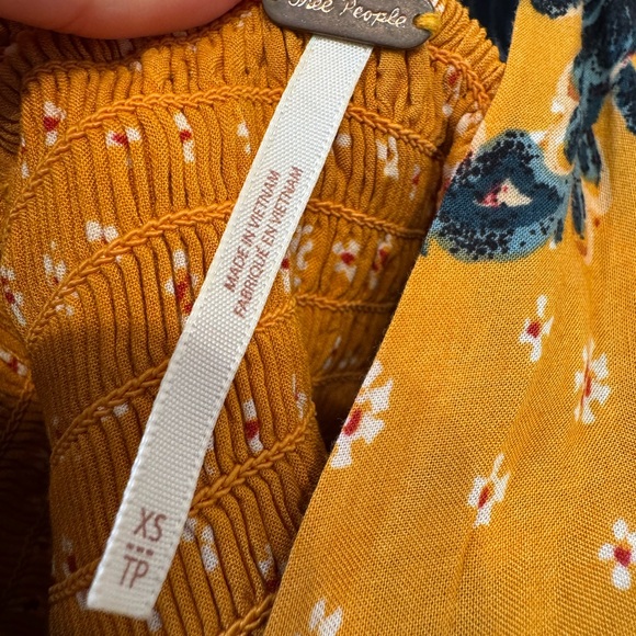 Free People Mustard and Black Backless Dress - Picture 2 of 5